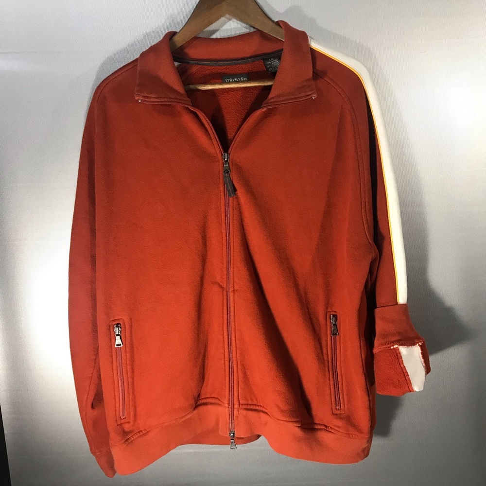 St. John’s Bay Zip Up Fleece Orange Large